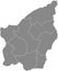 Gray map of municipalities of SAN MARINO