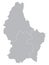 Gray Map of Regions of Luxembourg