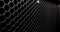 Gray metal mesh on black background