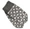Gray mitten pair isolated, grey white textured woolen mittens pattern, knitted warm wool winter fingerless gloves detail, large