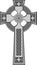 Gray monotone decorated celtic cross illustration