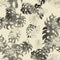 Gray Monstera Pattern Textile. Seamless Leaf. Black Watercolor Plant. Tropical Plant. Floral Backdrop. Summer Leaf. Vintage Textil