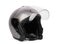 Gray motorcycle helmet