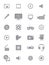 Gray multimedia icons set