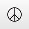 Gray Peace icon isolated on background. Modern flat pictogram, business, marketing, internet concept