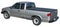 Gray Pick Up Truck, Tonneau Cover Isolated