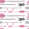 Gray and pink arrows Seamless pattern