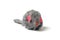 Gray plush toy mouse for cats photo on a white background