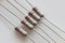 Gray power resistors on gray background