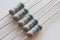 Gray power resistors with stripes on bright background