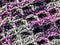 Gray-and-Purple Variegated Crochet Detail