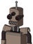 Gray Robot With Cylinder Head And Square Mouth And Three-Eyed And Single Antenna