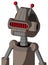 Gray Robot With Droid Head And Square Mouth And Visor Eye And Double Led Antenna