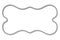 Gray rope woven vector horizontal, horizontal vector frame, isolated on white