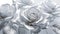 Gray Rose Flowers Glitter Super Detail. Generative AI
