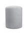 Gray round soft pouf stool