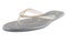 Gray Rubber flip-flops isolated
