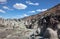 Gray sandstone formations in Little Book Cliffs National Monument near Grand Junction Colorado USA