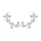 Gray scale half crown olive branch contour