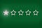 Gray, silver five star shape on a green background. The best excellent business services rating customer experience concept.