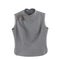 Gray sleeveless blouse