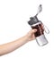 Gray sport water bottle, drinking equipment. Isolated