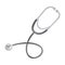 gray stethoscope treatment icon