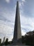 Gray stone big beautiful majestic monument to the eternal glory of grief in the city of Kiev