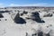 Gray stone desert Ischigualasto, Argentina