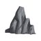 Gray stone with lights and shadows. Massive mountain rock. Cartoon vector design for educational geological book, map or