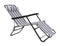 Gray striped beach chair isolated