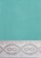 Gray textured plush and teal felt fabric material background