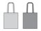 Gray Tote Bag For Template On White Background