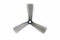 Gray transparent propeller for FPV drone or model aircraft isolated with clipping path