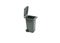 Gray trash can with open lid