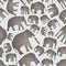Gray vector elephants simple seamless pattern