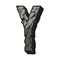 Gray vintage concept of letter Y