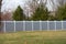 gray vinyl fence outdoor grass nature