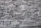 Gray wall background of uneven brickwork stone texture