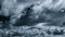 Gray and white cloud abstract background. Sad, dead, hopeless, and despair background. Thunder and storm concept. Gray sky