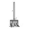 Grayscale broom sweep equipment to clean house