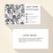 Grayscale floral and bamboo business card design eps10