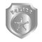 grayscale police badge icon image