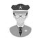 grayscale police officer icon image