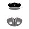 grayscale police uniform icon image