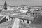 Grayscale shot of a cityscape in the city of Antequera, Andalucia, Spain