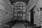 Grayscale shot of the interior of the chapel of Concepcion in Orgaz, Toledo, Spain