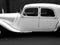 Grayscale shot of a white French classic limousine as a wedding car