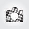 Grayscale tartan isolated icon - camera