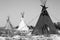 Grayscale teepees
